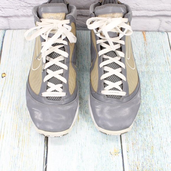 Nike Air Max Lebron VII Gray Leather Lace Up Basketball Sneakers Shoes Size 13 - Picture 5 of 9
